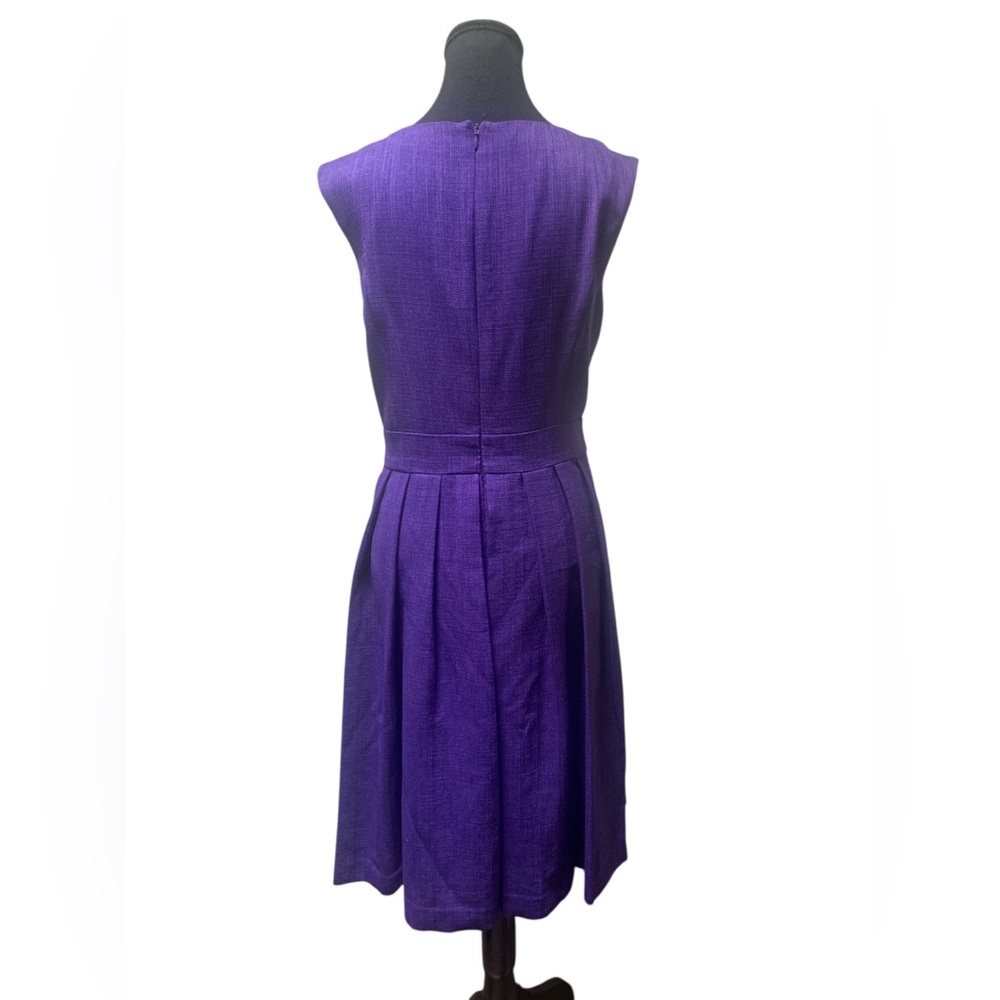 Ellen Tracy Rich Purple Midi Dress GUC 12 - Picture 2 of 7